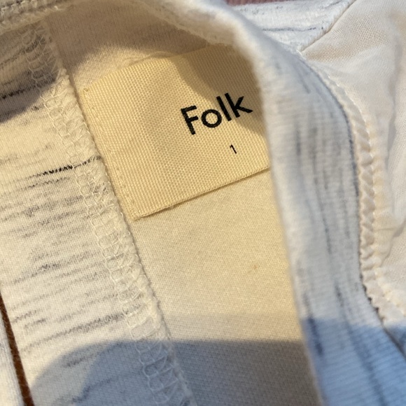 Folk cream coloured long sleeve top, size small. - Picture 3 of 4